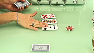 Poker Night Pickup - Butch Redhead Fucks a Brunette in Stockings and Garter Belt