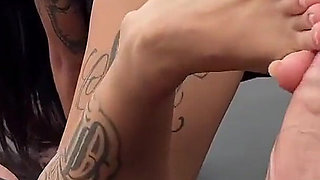 Public Blowjob and Footjob!