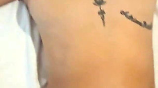 Colombian Masturbates and Sucks a Big White Cock in a Clandestine Motel