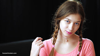 Sexy Russian Temptress Smoking Cigarette Coastal Breeze