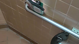 Caught Public Restroom and Sloppy Seconds with Wife