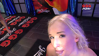 Ggg John Thompson - Blonde Swallows Cum in Wild Gangbang Orgy