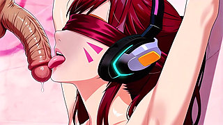 60 Frames, 1080p, D.va the Second Episode, the Innocent and Adorable Dva, Along with a Perfect Artful Oral Sex Scene. Blowjob,