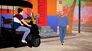 Saw uncle's whore Indian stepdaughter naked and then desi boy fucked her (Hindi Sex)