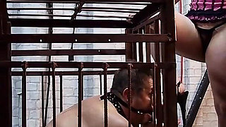 I Put My Slave in a Cage and Make Him Lick My Dirty Heels