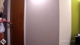 Busty Blonde Maid Takes Care Of The Hung Guest