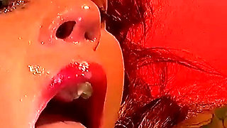 Redhead Slut Gets Massive Bukkake Facial From 20 Guys
