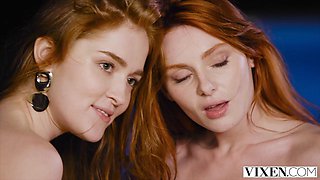 VIXEN Pretty Redheads Seduce Bartender On Vacation - Jia Lissa