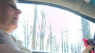 Masterbation in Car Driver Seat