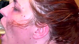 Deepthroat with Fuck Machine and Spit Play