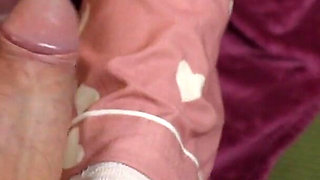 Horny Stepsis in Cute Pajamas Ruined My Orgasm with Her Small Feet
