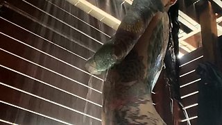 Sweet brunette solo masturbation in a car