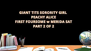 Sorority Sluts with Fat Asses and Huge Cock Foursome