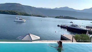 Gorgeous Monika Fox Swims Naked in Pool in Beautiful Place!