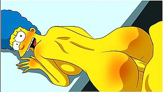 Car Toon - Marge Fucks Hard While Moaning, The Simpsons Parody