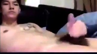 Asian Twink Jerks Off on Cam