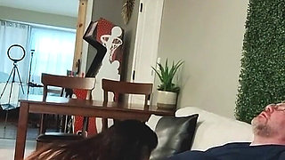 Cuckquean Selfie - Wife Watches and Films Herself Being Cucked by Younger 4'10" Thick Latina