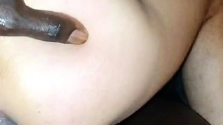 Busty Black Amateur MILF Interracial Creampie POV