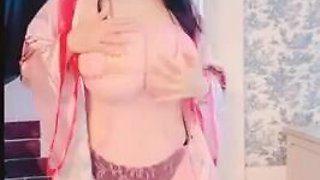 Anri Okita Pinkish Silk (naked)