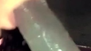 Blonde tight pussy babe solo toy fun in glamour masturbation