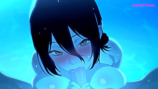 Reze's Swimming Lesson ( Animated Porn )