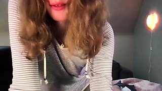 Very Hot Amateur French Teen couple tit fuck on Webcam