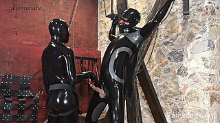 Punishment in the cross T2, edging play - Alex Latex
