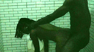 BBC Girl likes it in the toilet