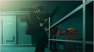 Busty Green Haired Babe Loves Getting Her Hairy Pussy Eaten In 69 Position With Hentai Anime