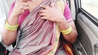 Indian Maid Car Sex with House Owner