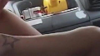 She Sucks His Cock While Driving and Then Gets Fucked in the Camper