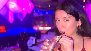 Risky anal fuck with slutty Russian girl in a club's toilet