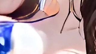 Step Stepsister's Fireworks Creampie While Everybody Watches Outside - Ai Animation