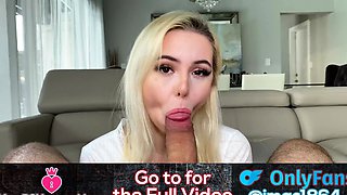 Petite Blonde Aria Banks Fucks and Sucks Big Dick Stud J