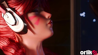 Horny D.va Fucks in the Washroom - Overwatch 3D Animation