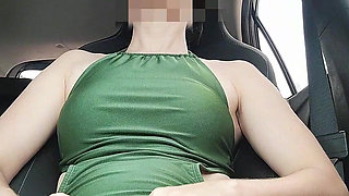 Hot MILF Masturbating in the Car!