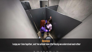 Anita's Internship - Gameplay - Roleplay - Lesbian Petite Teens Make Out in Public Toilet