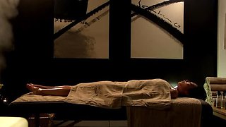 Japanese Celebrity Wife Gets Oiled Up for Steamy Massage and Hardcore Sex