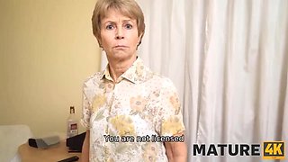 Mature Blonde Maid in Stockings Gives Hot Blowjob - Naddin Keddo