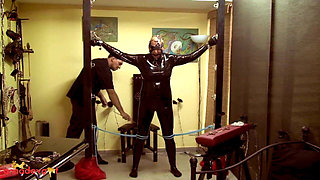 The Slave in Latex - Rough BDSM Action with Three People