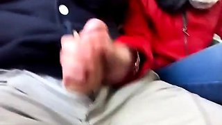 Public Bus Handjob with Amateur Babe
