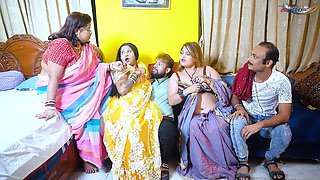 DESI MALLU THREE BHABHI SEX WITH HER TWO DEBAR FULL MOVIE ( HINDI AUDIO )