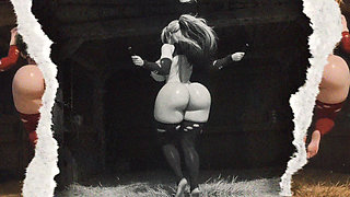 Hot Whore with Giant Oiled Big Boobs - Bondage Pmv