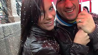 DOUBLE ANAL - 2 cocks in the ass of a skinny model