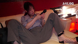 A busty H-cup office lady who engages in sugar dating during work hours.