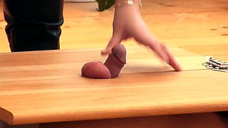 Mature femdom fetish brit in stockings jerks losers dick