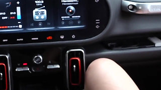 Slut Wife Sucks Huge Cock of a Stranger in the Car and Says Hello to Her Cuckold Hubby!