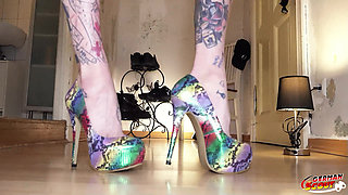 German Scout - Crazy Anal and Rimjob Casting Fuck with French Skinny Tattoo Model Lena Fire