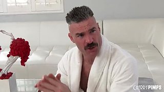 Petite Stepdaughter Blows Stepdad To Hide Stripper Secret From Mom
