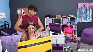 Horny ebony nymph sex video